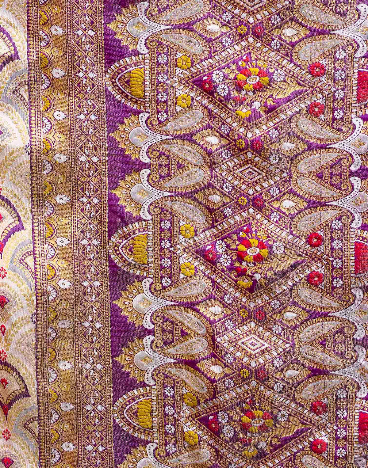 Off White Silk Woven Patola Saree
