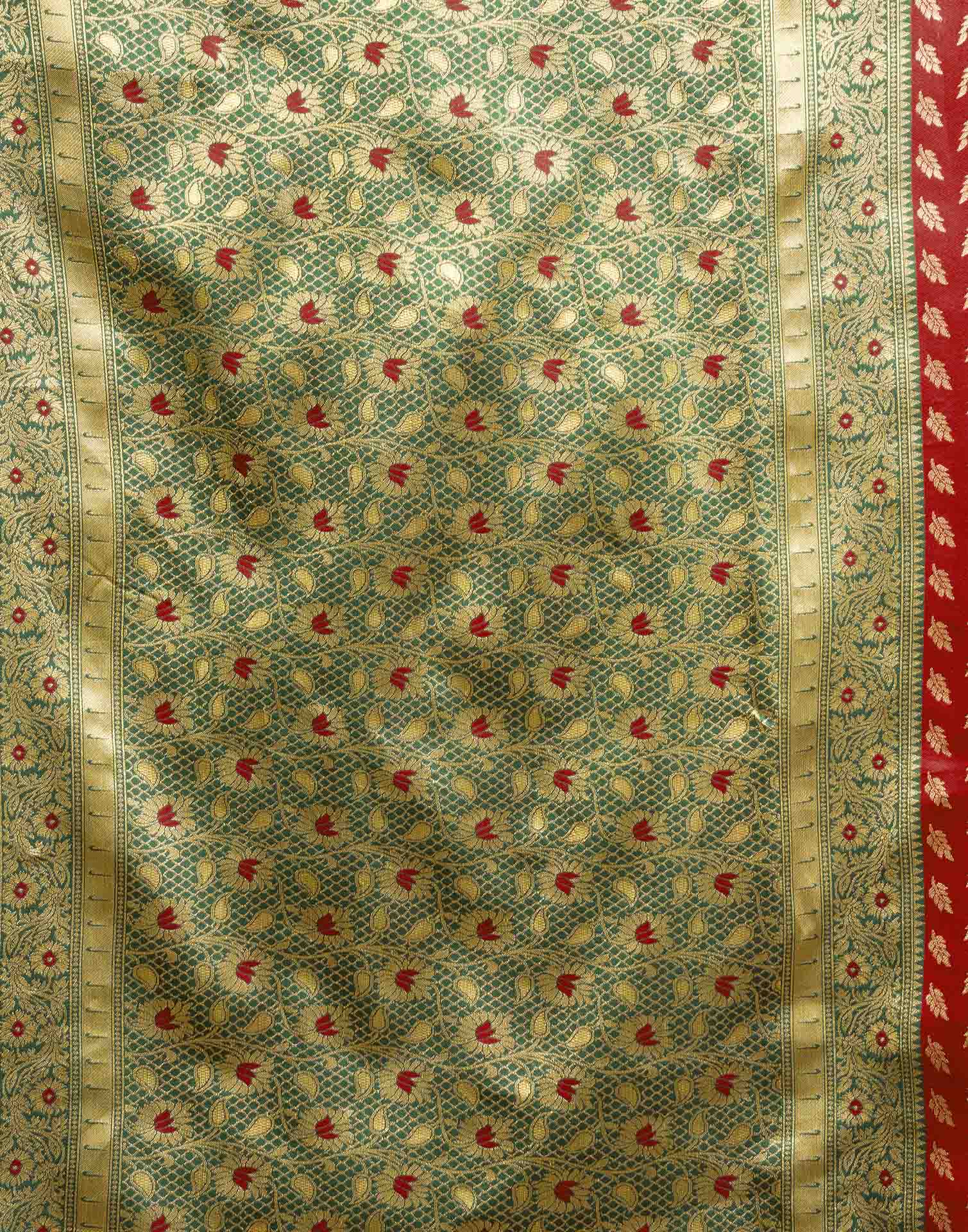 Red Silk Woven Banarasi Saree