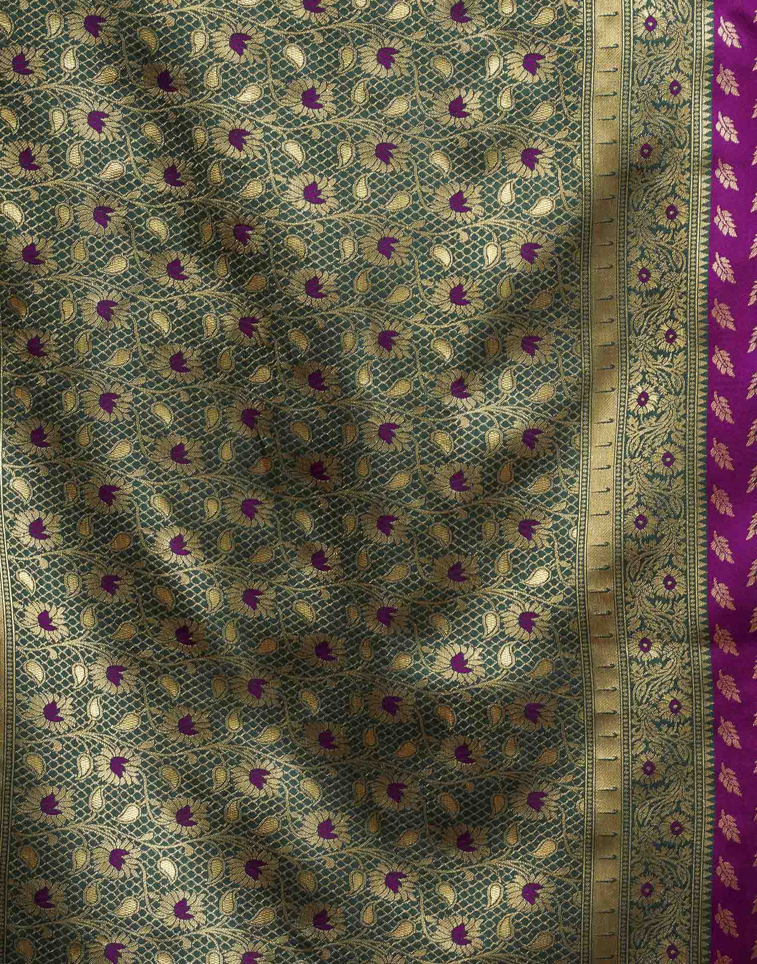Purple Silk Woven Banarasi Saree