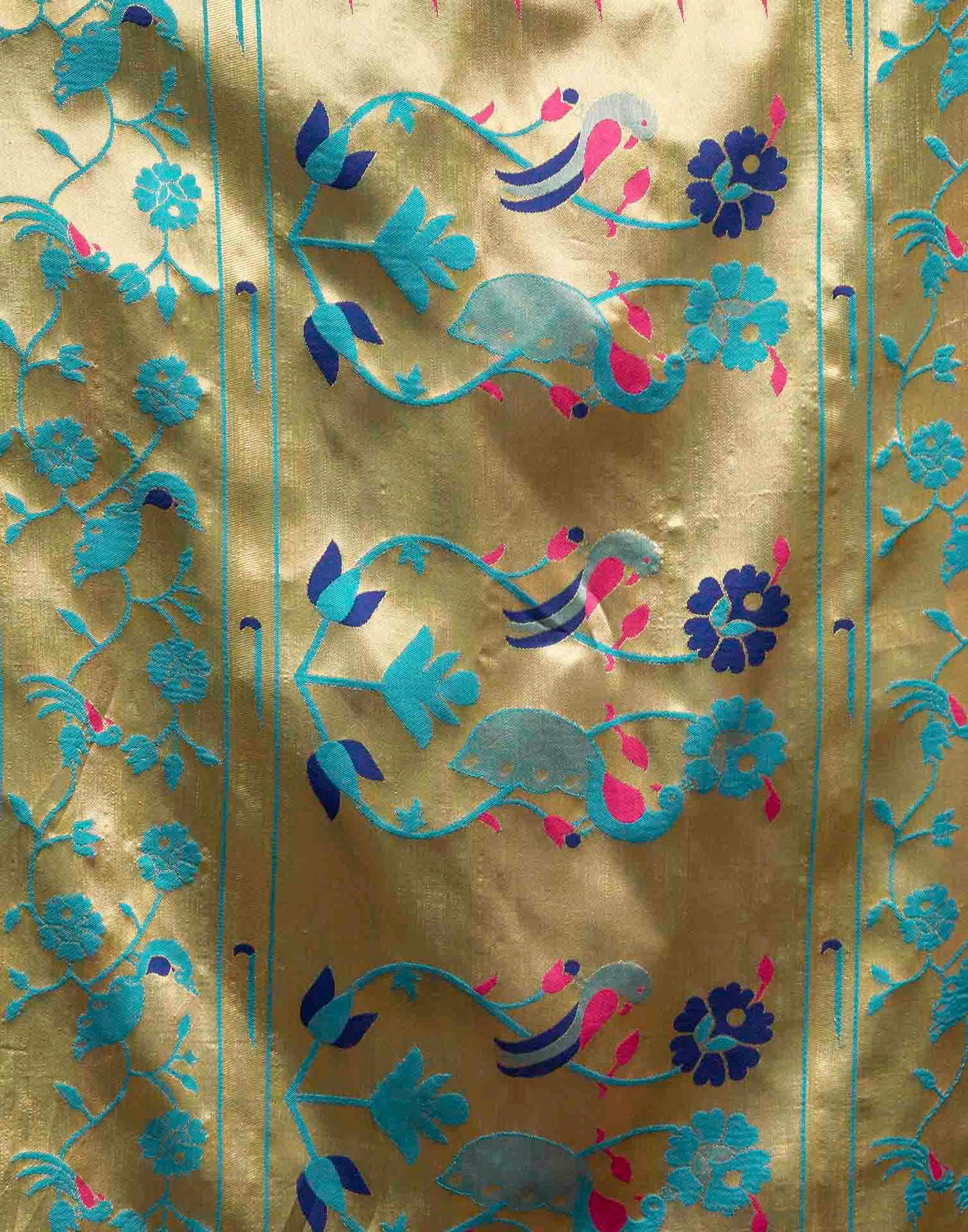 Sky Blue Silk Woven Paithani Saree