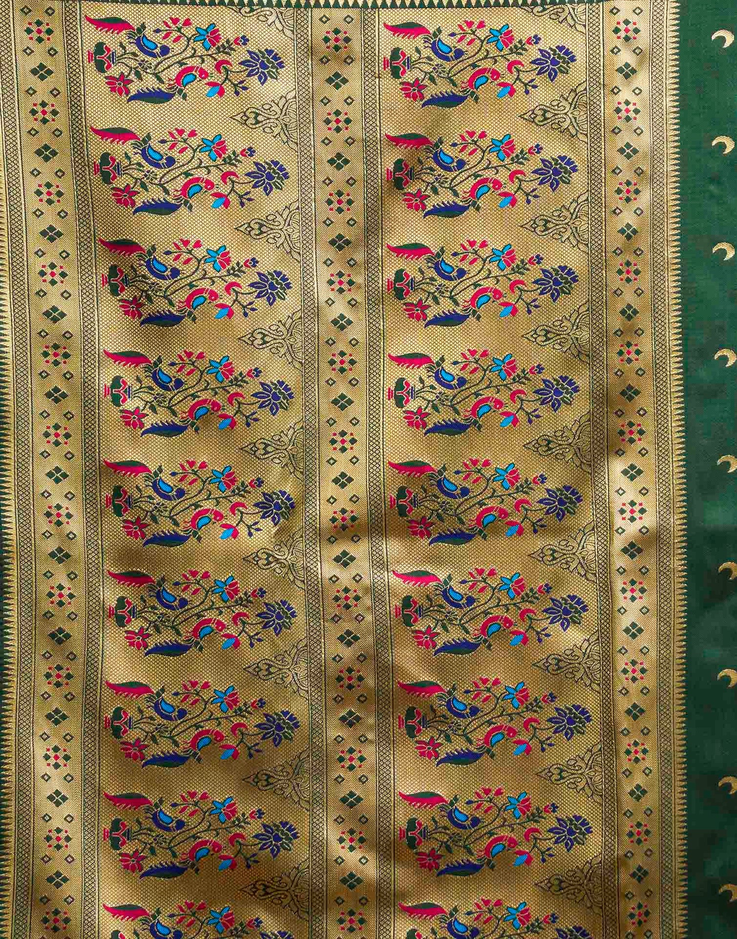 Green Silk Woven Paithani Saree