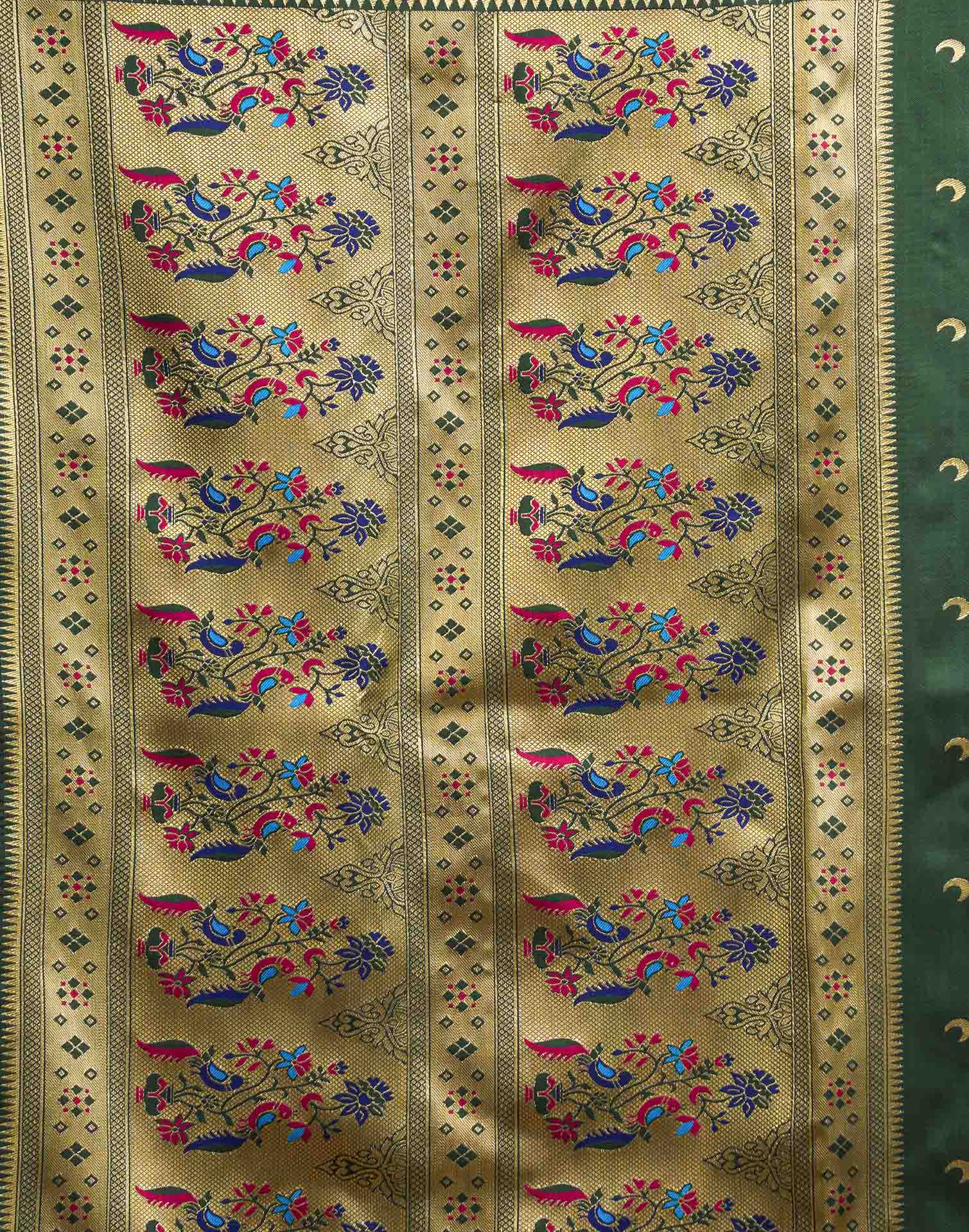 Green Silk Woven Paithani Saree