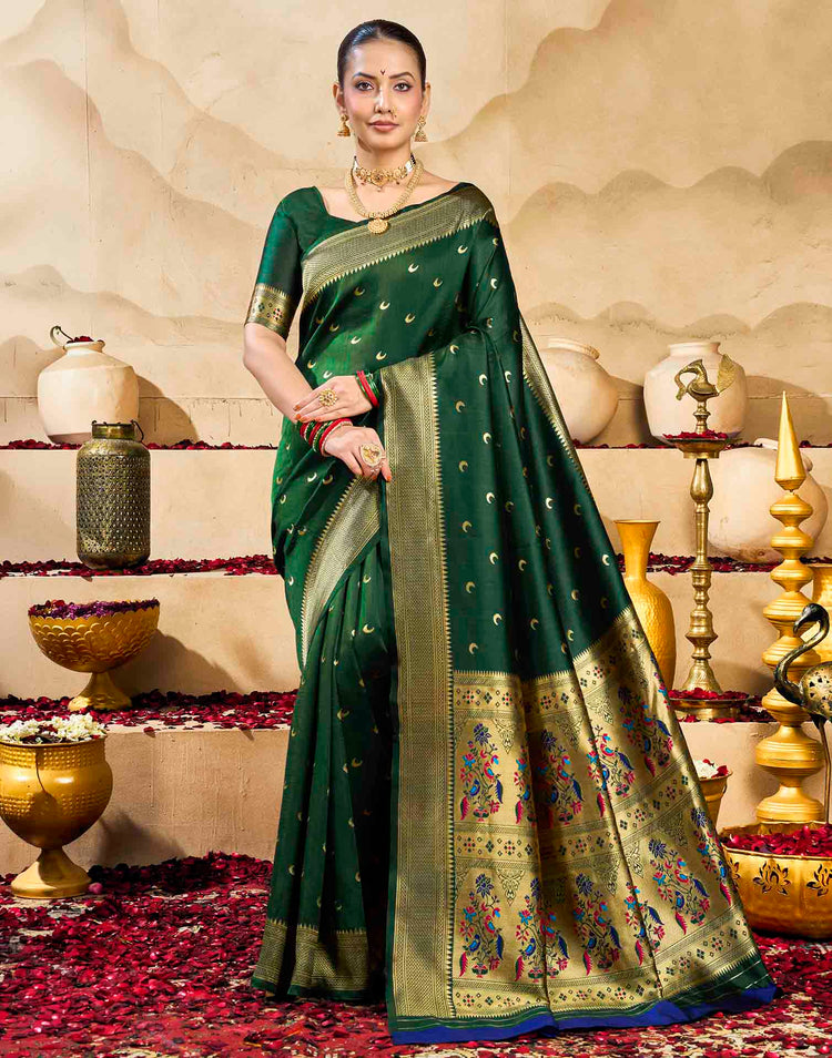 Green Silk Woven Paithani Saree