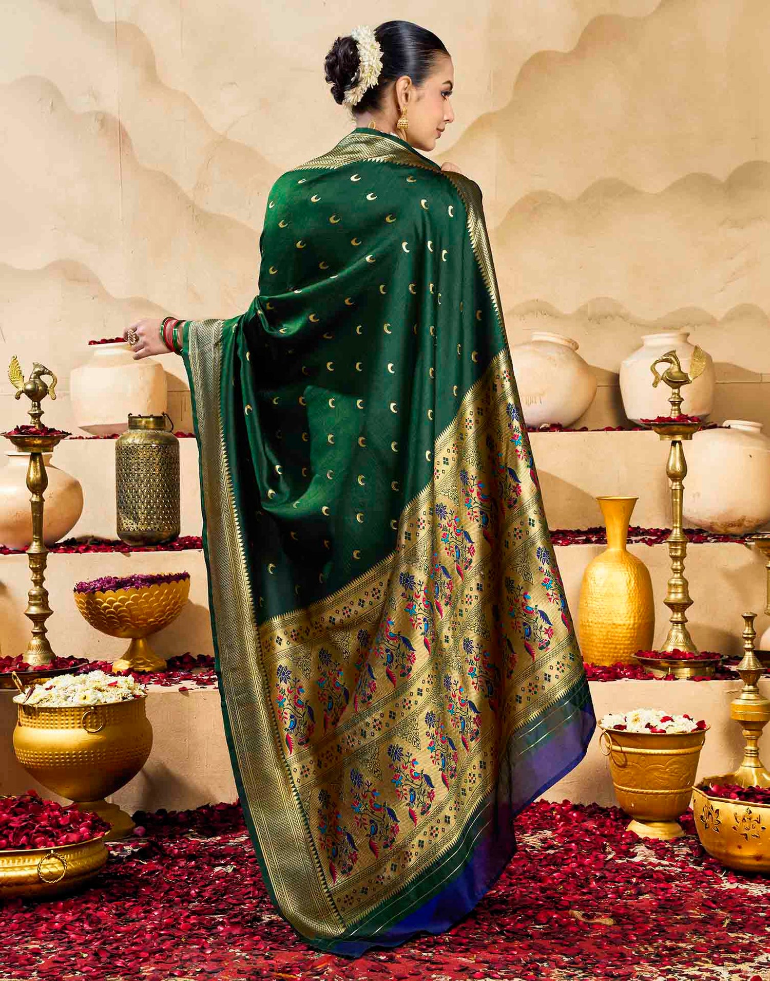 Green Silk Woven Paithani Saree