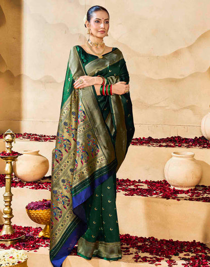 Green Silk Woven Paithani Saree