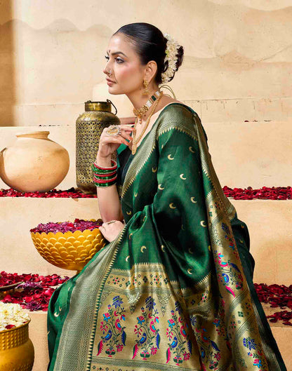 Green Silk Woven Paithani Saree