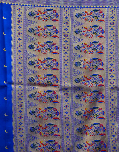 Blue Silk Woven Paithani Saree