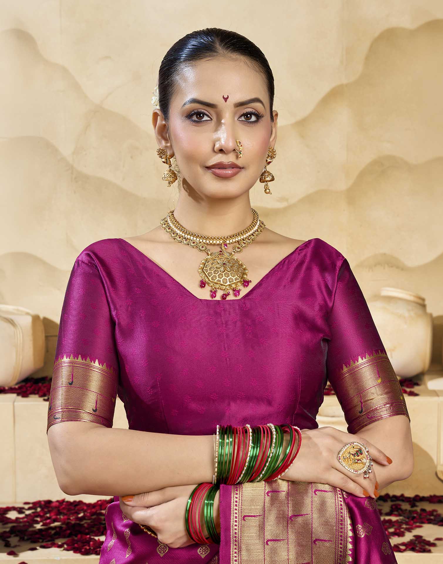 Pink Silk Woven Paithani Saree