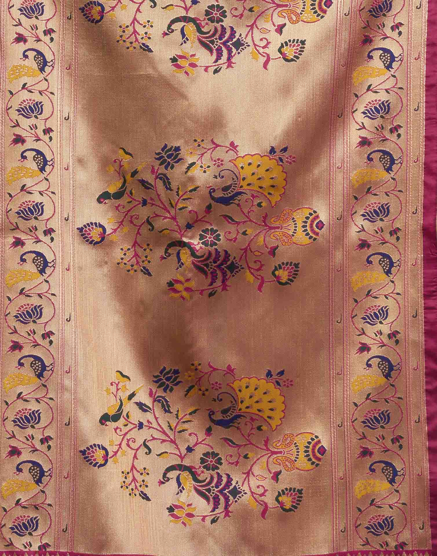 Pink Silk Woven Paithani Saree