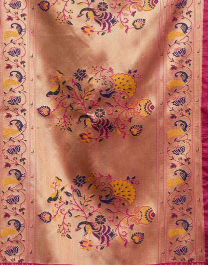 Pink Silk Woven Paithani Saree