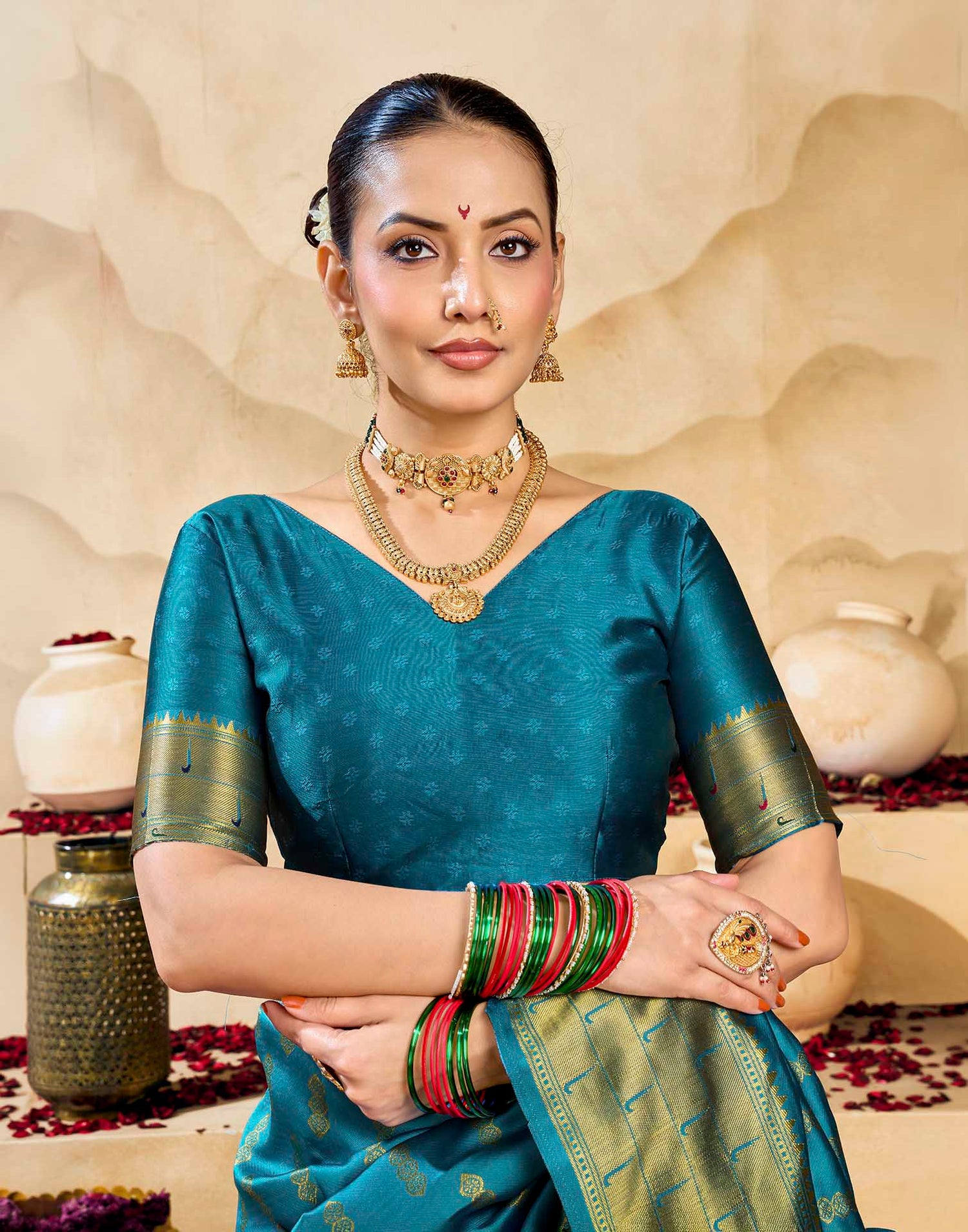 Blue Silk Woven Paithani Saree
