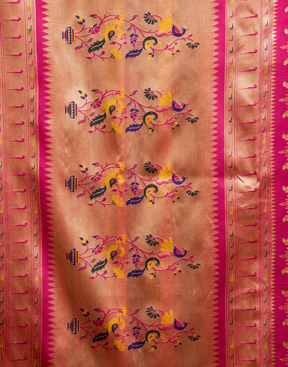 Magenta Silk Woven Paithani Saree