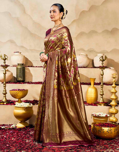 Golden Silk Woven Banarasi Saree
