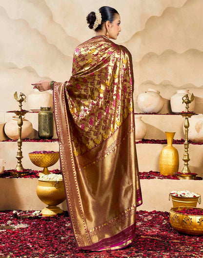 Golden Silk Woven Banarasi Saree