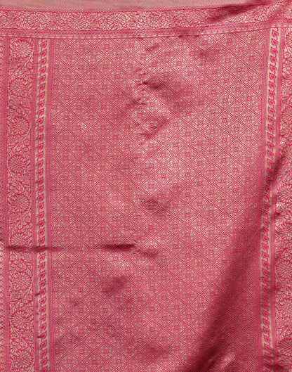 Pink Silk Woven Banarasi Saree
