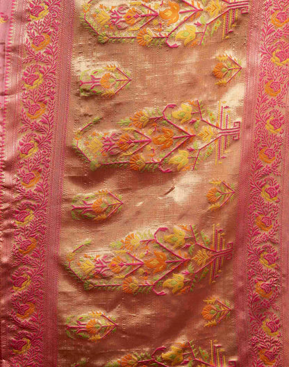Rust Silk Woven Paithani Saree