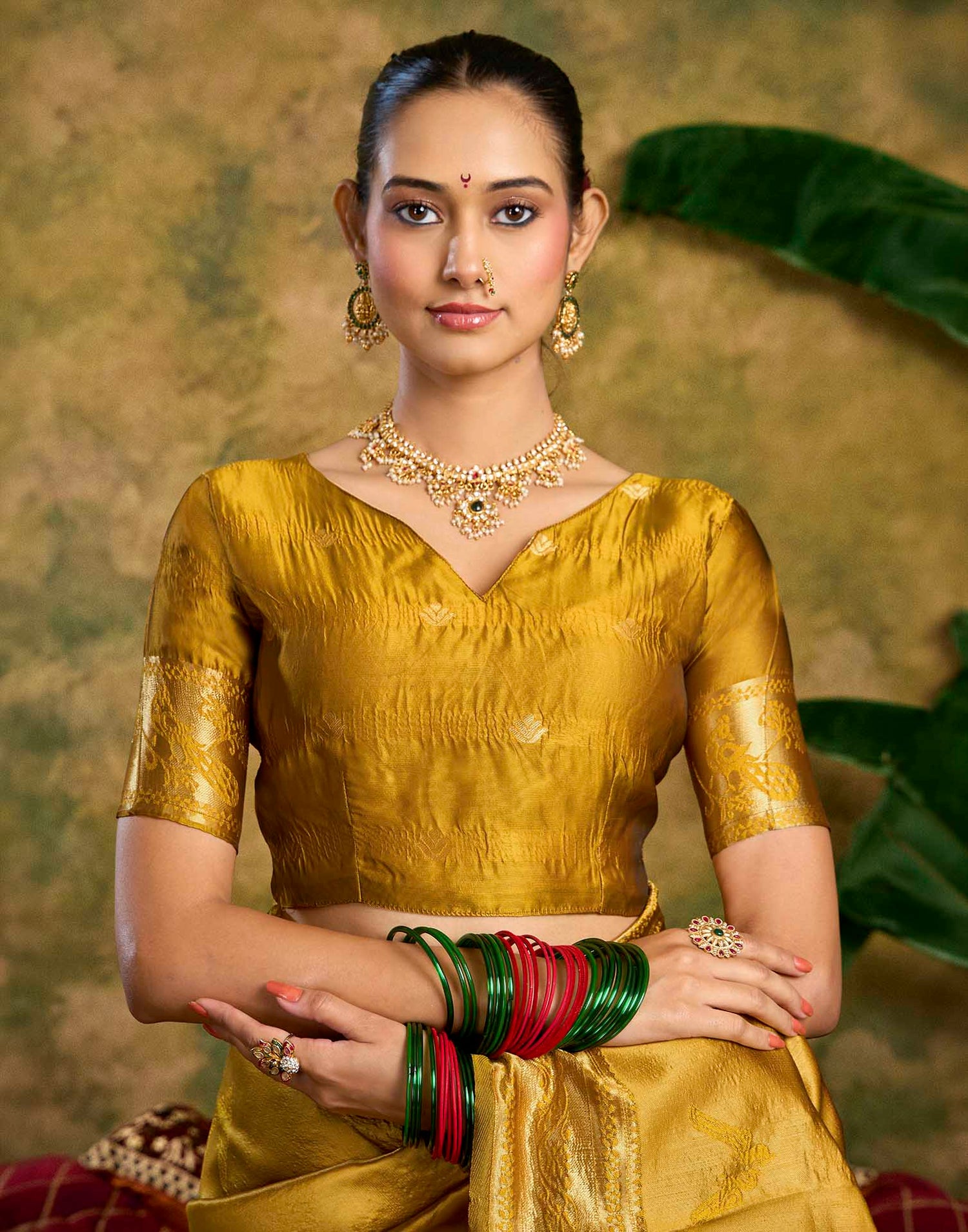 Mustard Yellow Silk Woven Paithani Saree