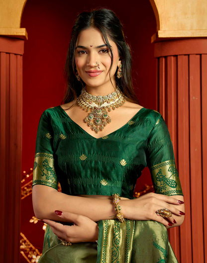 Green Silk Woven Paithani Saree