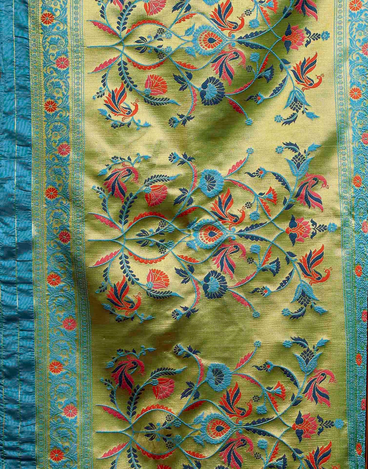 Blue Silk Woven Paithani Saree