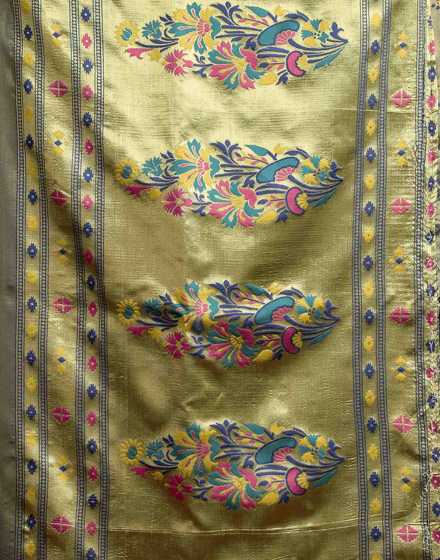 Navy Blue Silk Woven Paithani Saree
