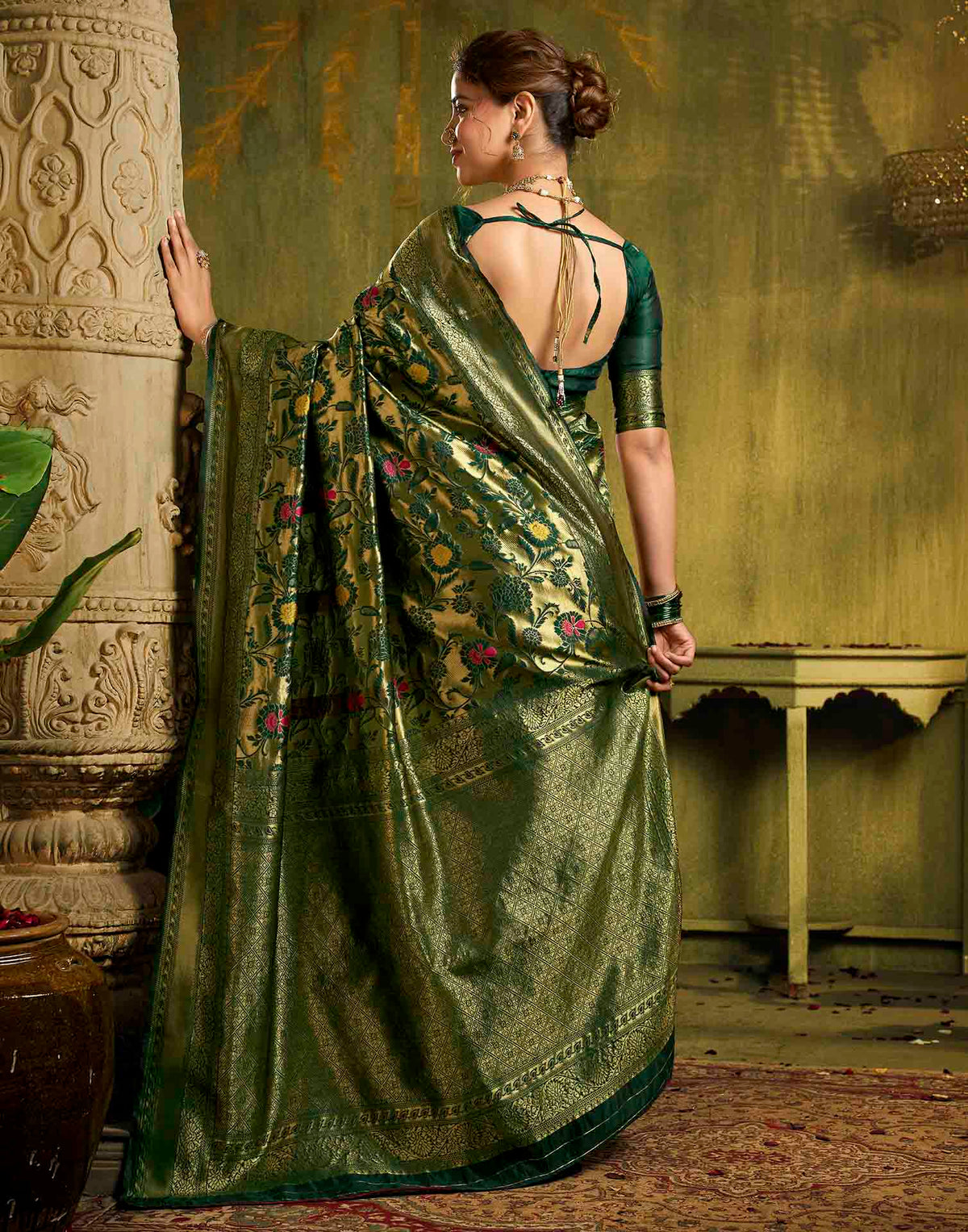 Green Silk Woven Paithani Saree