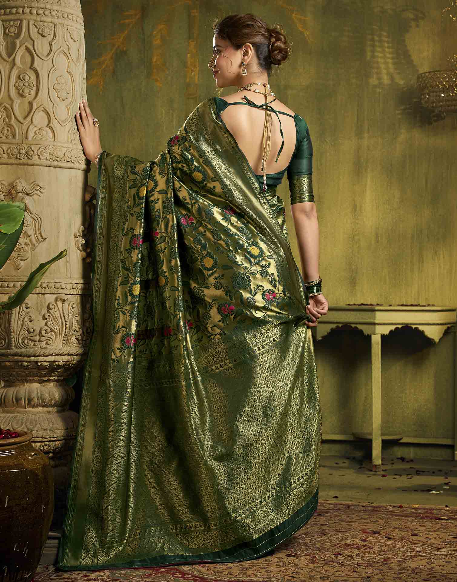 Green Silk Woven Paithani Saree