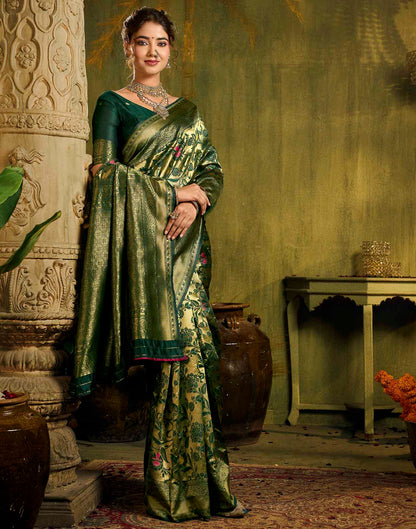 Green Silk Woven Paithani Saree