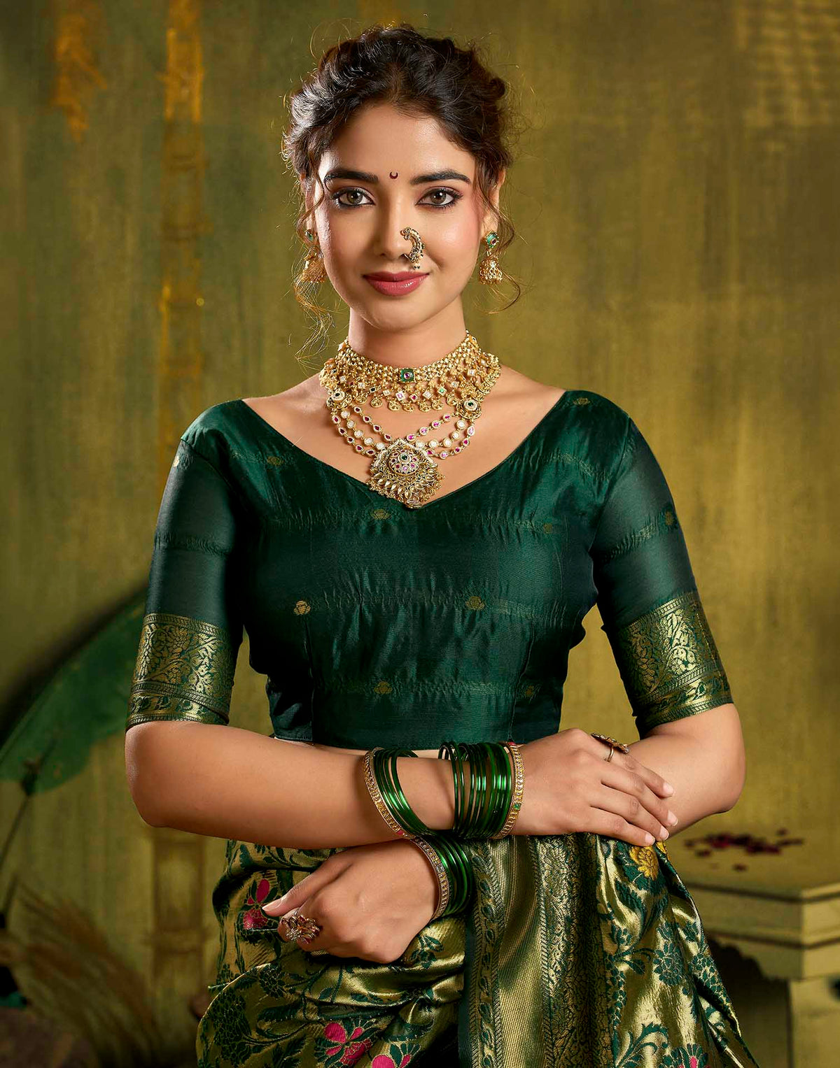 Green Silk Woven Paithani Saree
