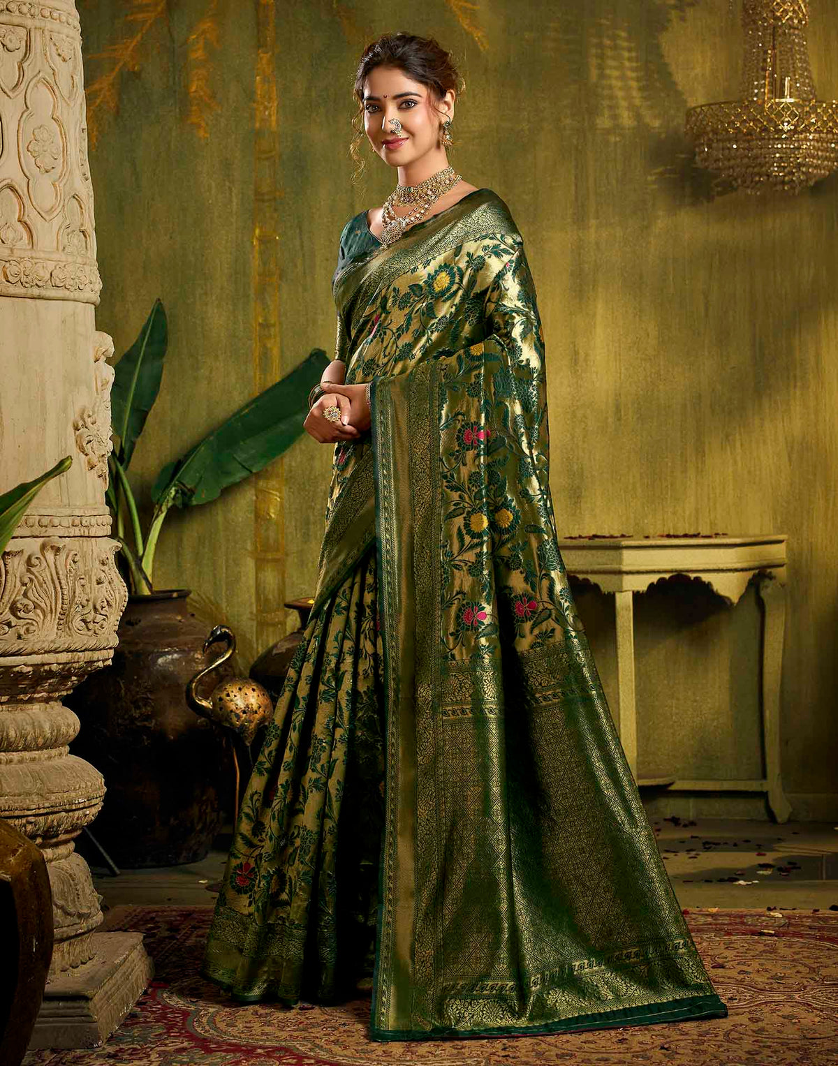 Green Silk Woven Paithani Saree