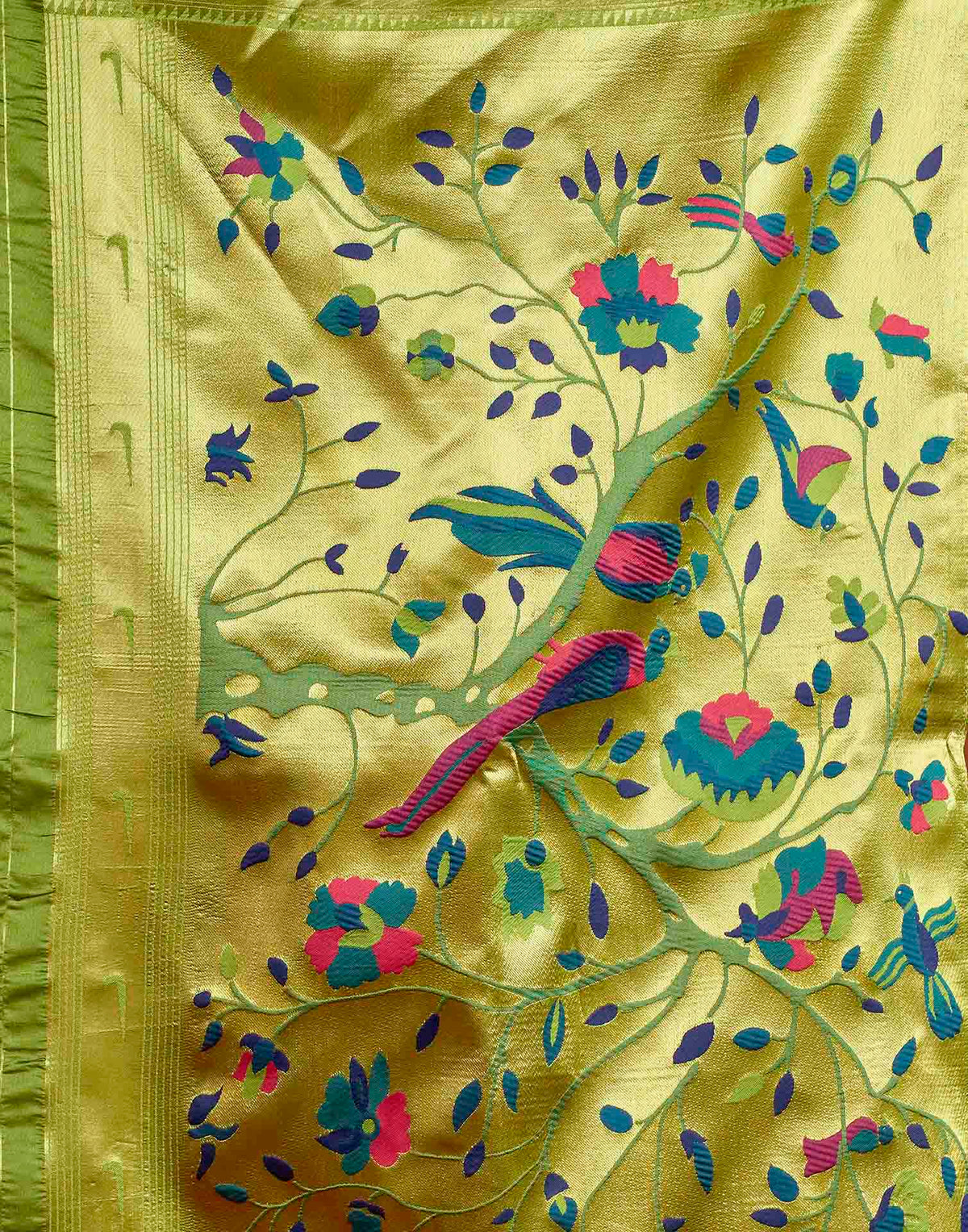 Green Silk Woven Paithani Saree