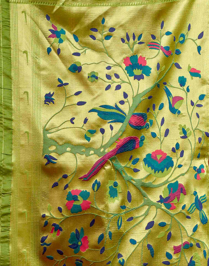 Green Silk Woven Paithani Saree