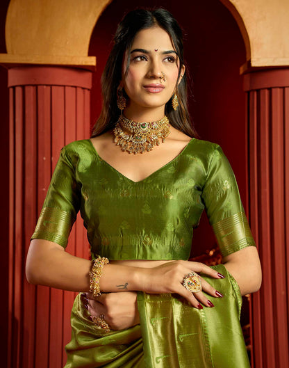 Green Silk Woven Paithani Saree