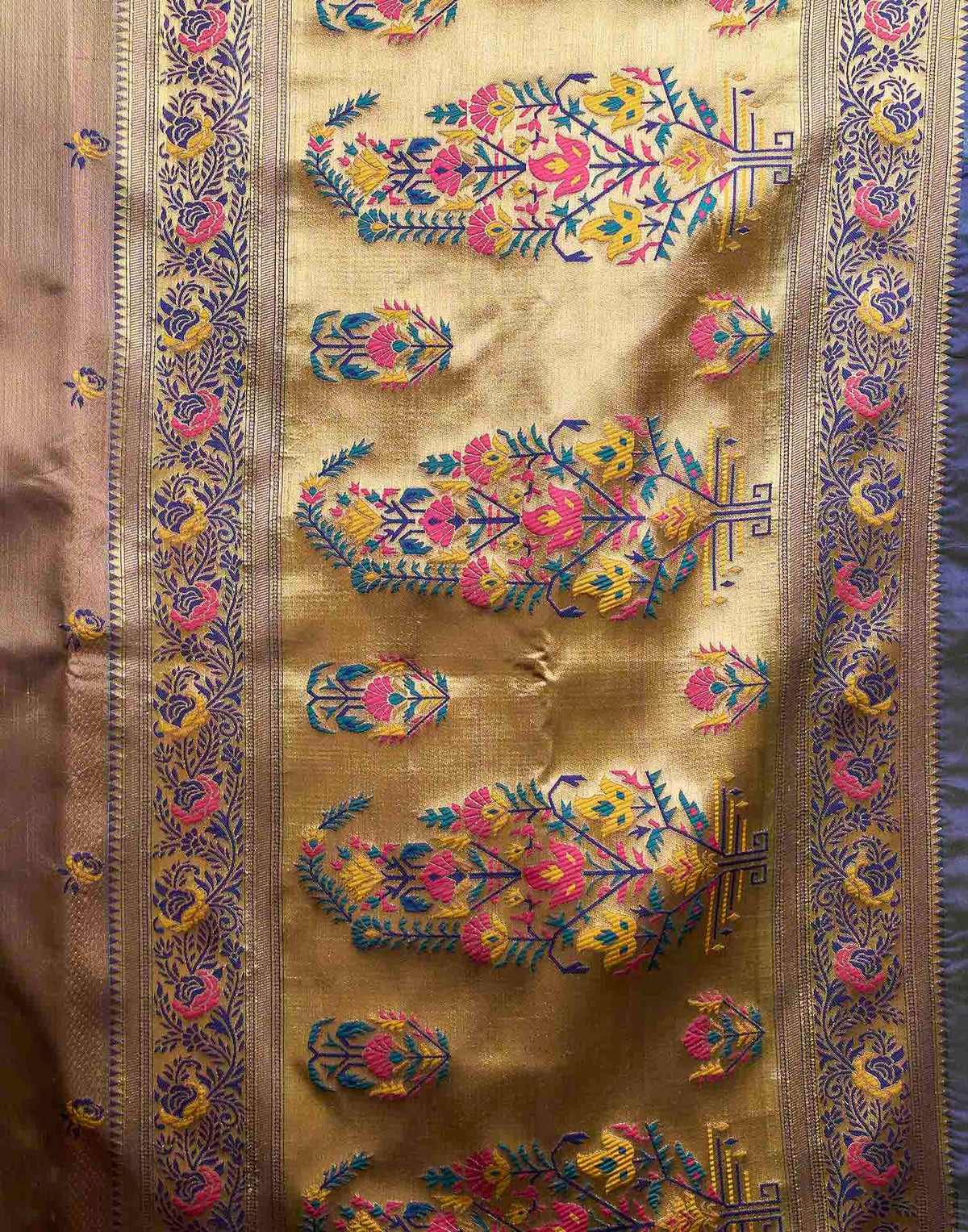 Blue Silk Woven Paithani Saree