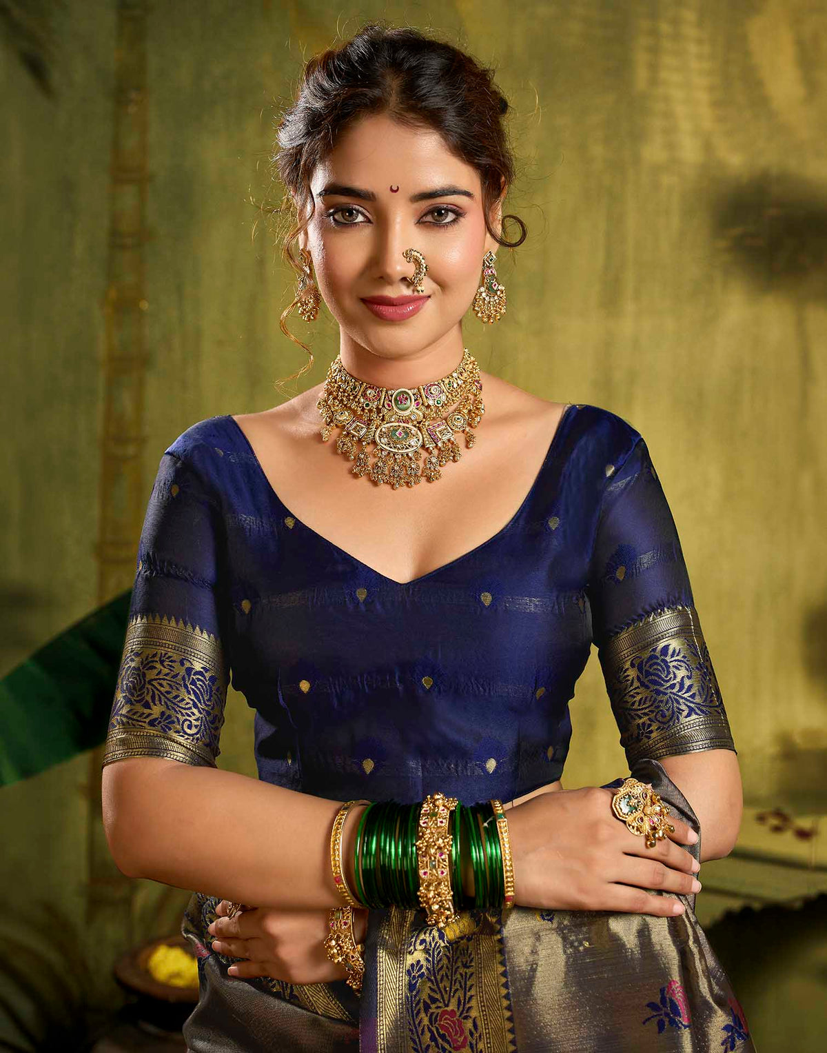 Blue Silk Woven Paithani Saree