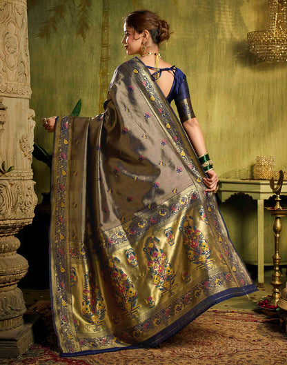 Blue Silk Woven Paithani Saree