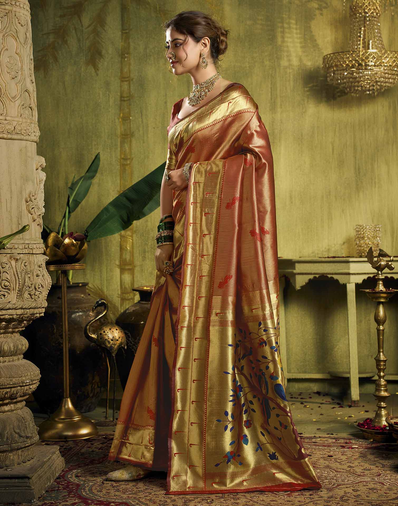 Red Silk Woven Paithani Saree
