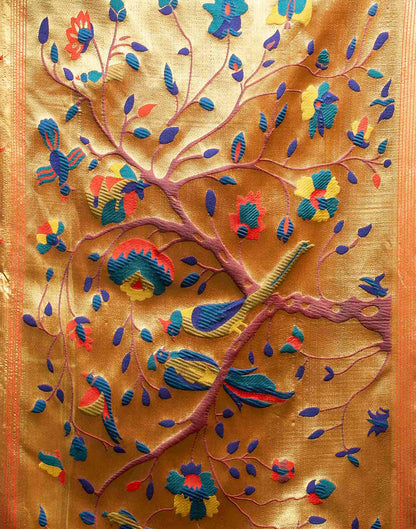Red Silk Woven Paithani Saree