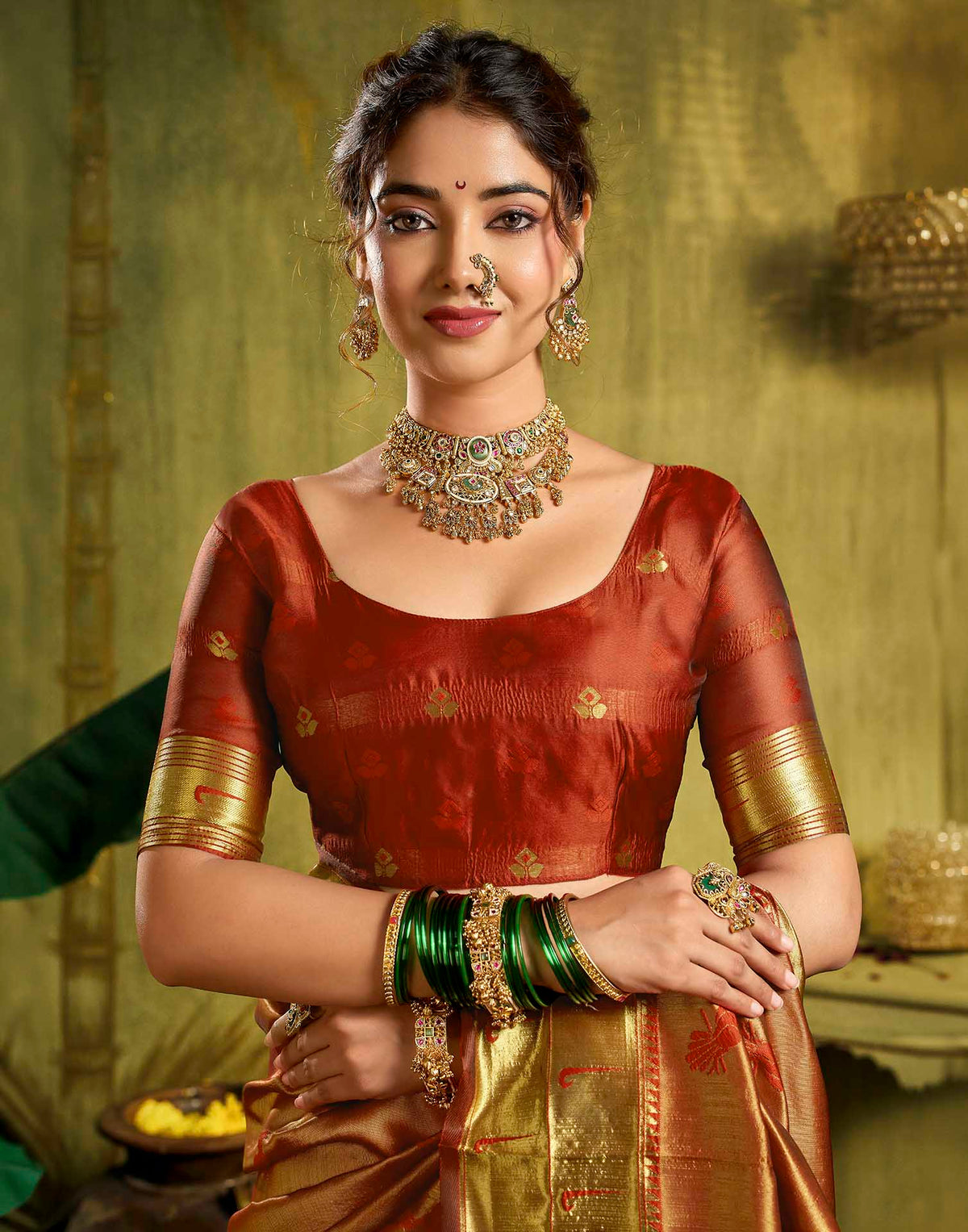 Red Silk Woven Paithani Saree