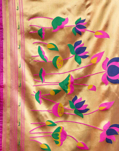 Magenta Silk Woven Paithani Saree