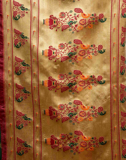 Dark Green Silk Woven Paithani Saree