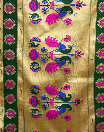 Orange Silk Woven Paithani Saree