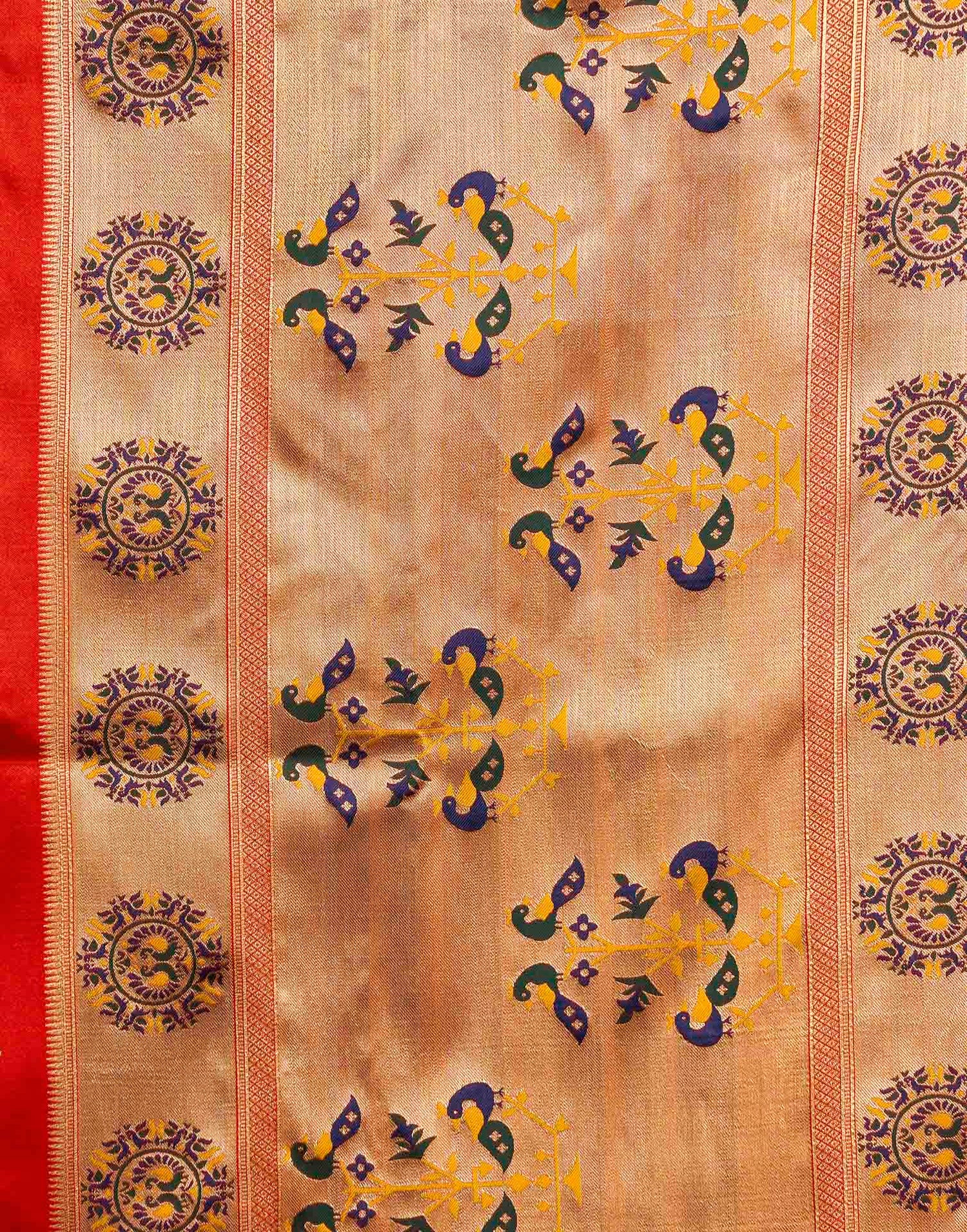 Red Silk Woven Paithani Saree