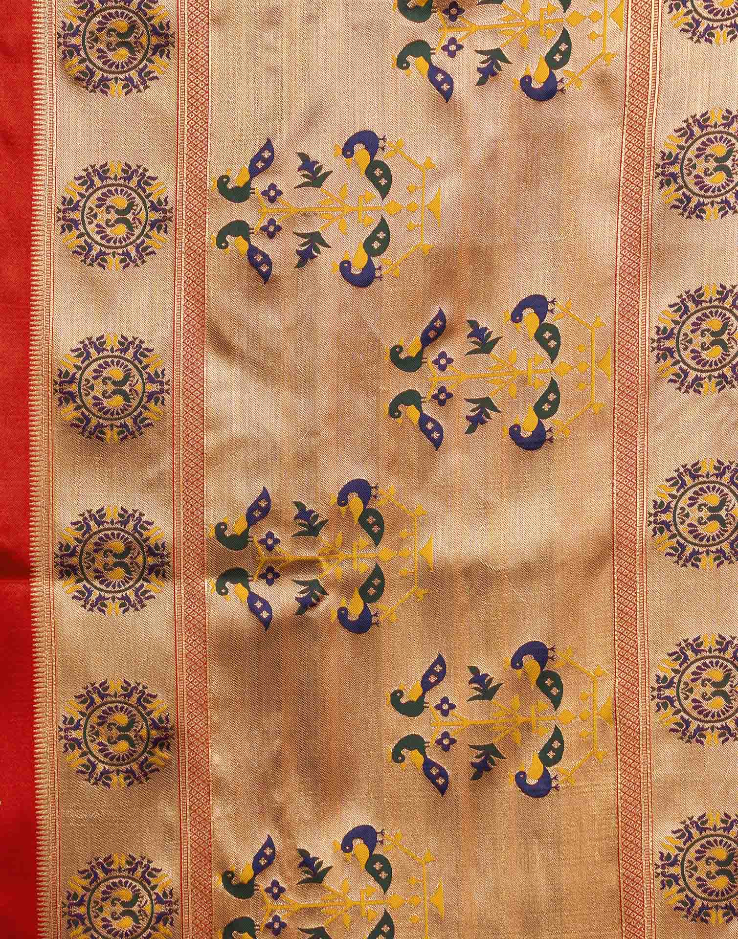 Red Silk Woven Paithani Saree