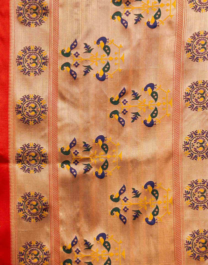 Red Silk Woven Paithani Saree
