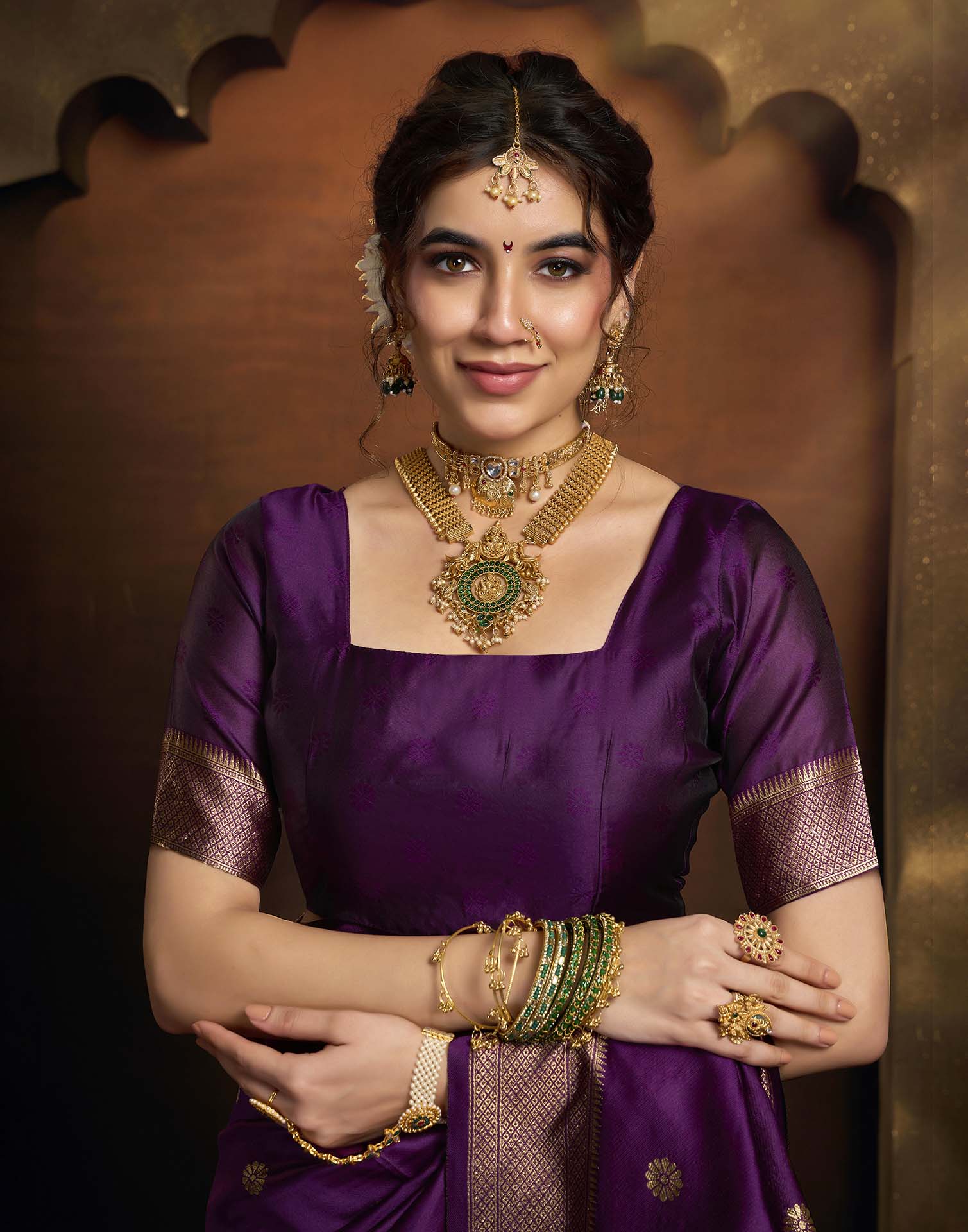 Purple Silk Woven Paithani Saree