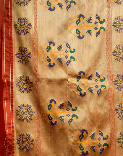 Red Silk Woven Paithani Saree