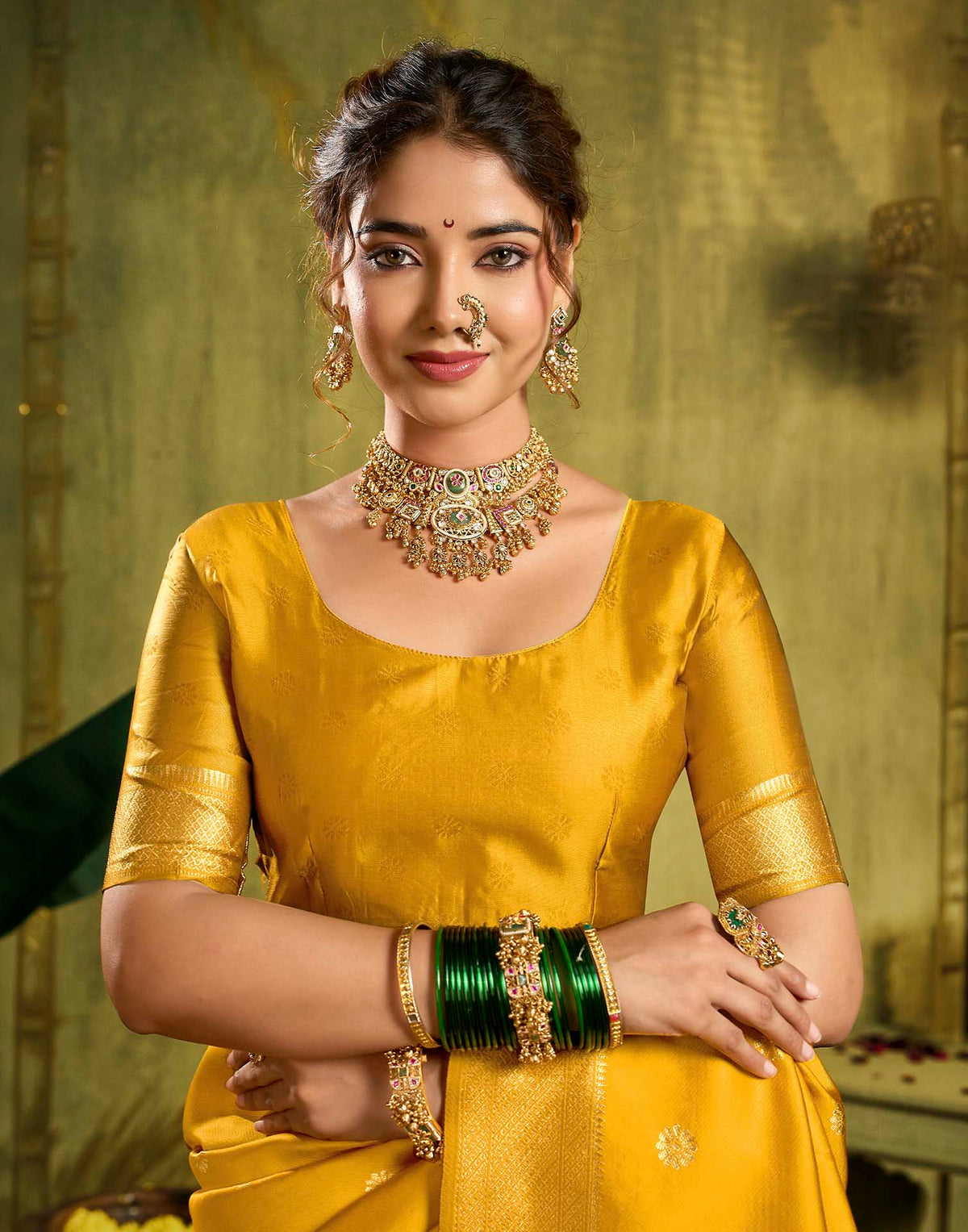 Yellow Silk Woven Paithani Saree