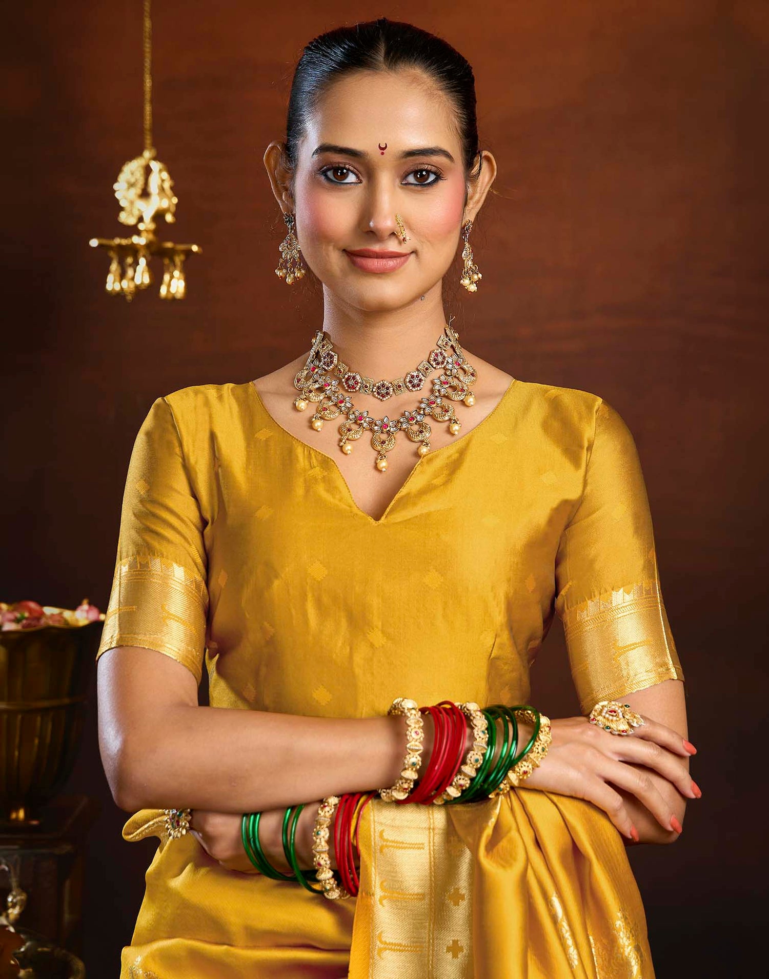 Yellow Silk Woven Paithani Saree