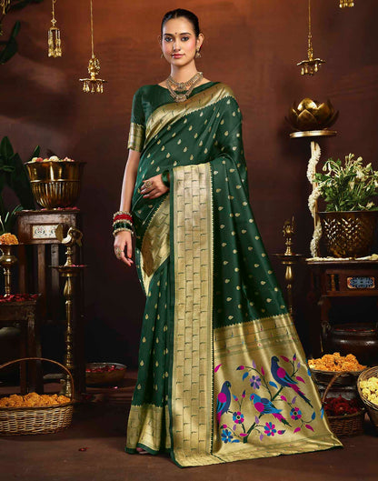 Green Silk Woven Paithani Saree