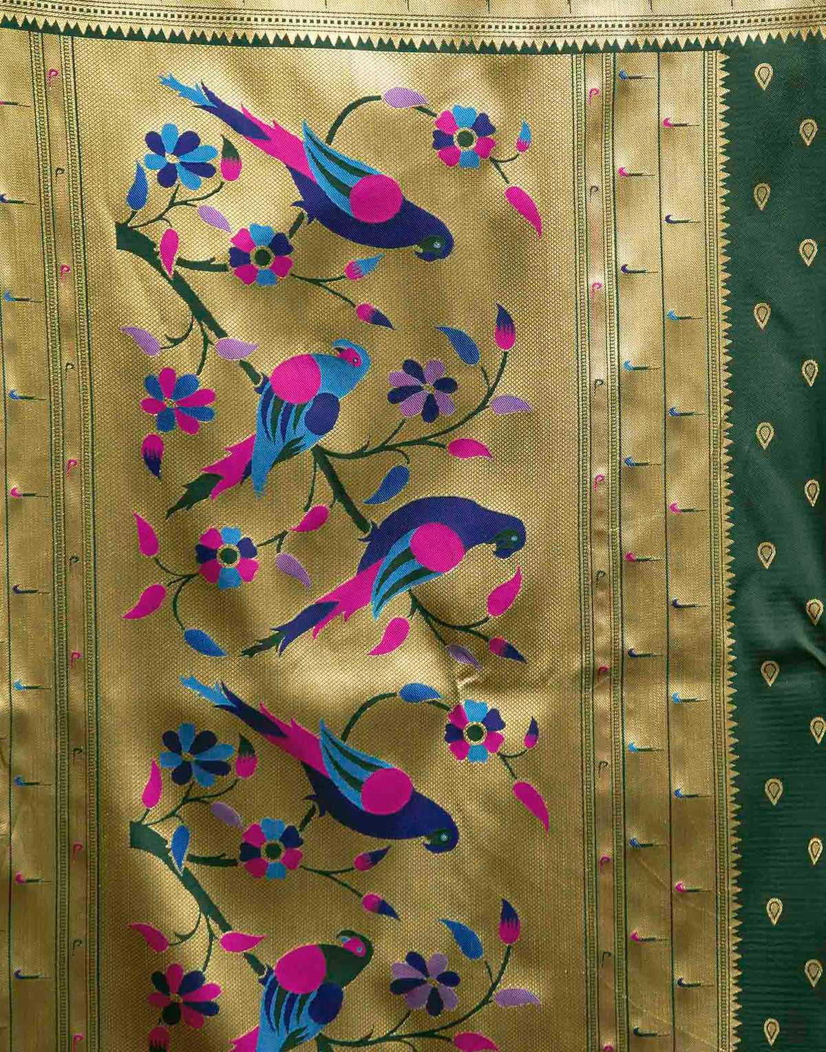 Green Silk Woven Paithani Saree
